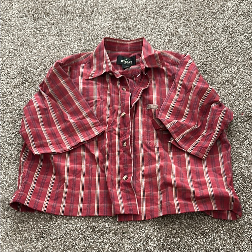 Bullhead Red Plaid Casual Button Down Shirt